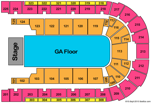 Boardwalk Hall Arena - Boardwalk Hall End Stage GA Seating Chart